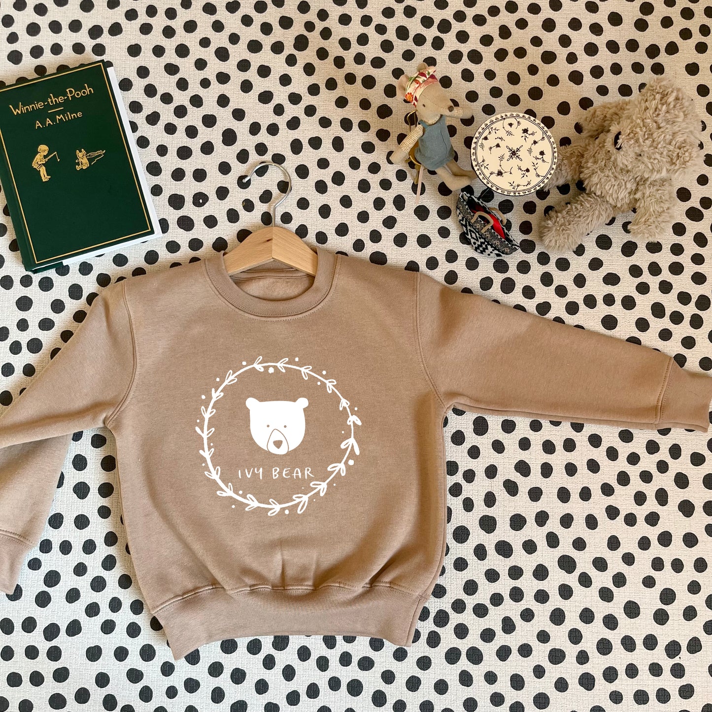 Personalised Botanical Bear Jumper