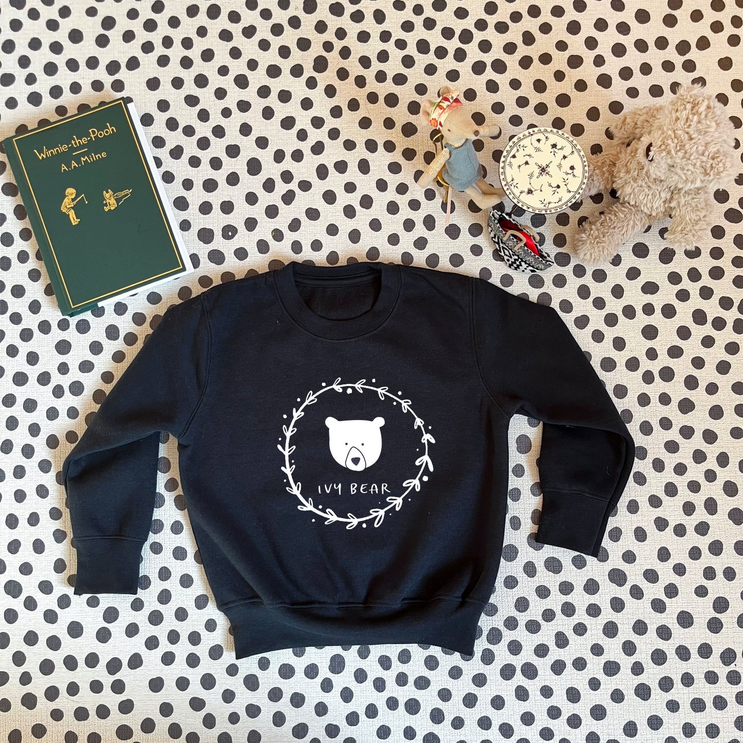 Personalised Botanical Bear Jumper