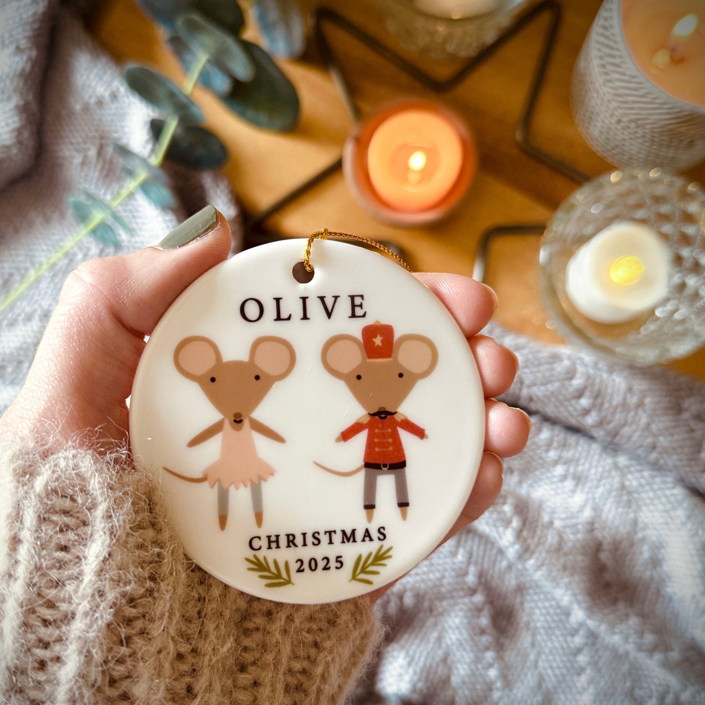 Personalised Nutcracker Mouse Christmas Tree Decoration