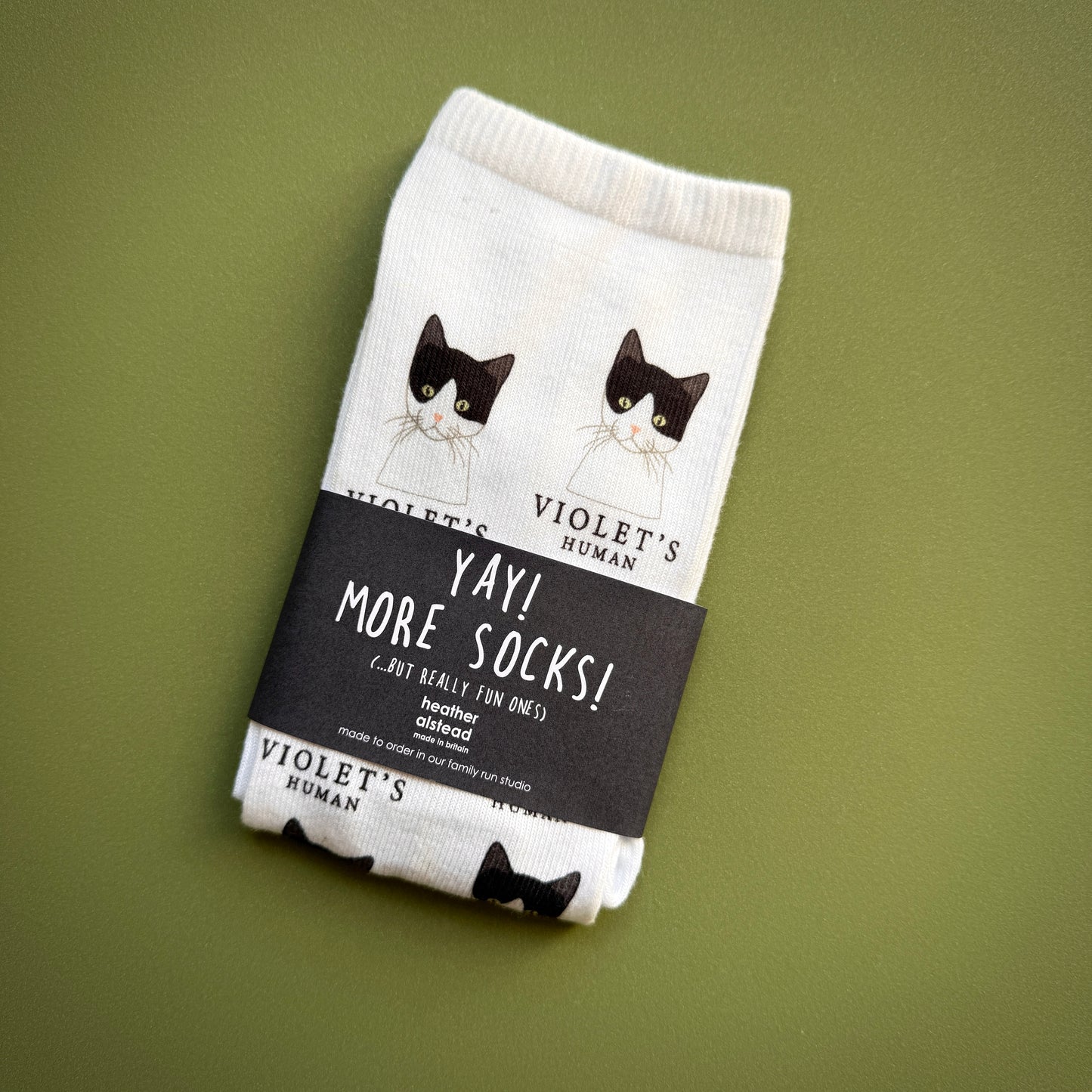 The Cat's Human Personalised Socks