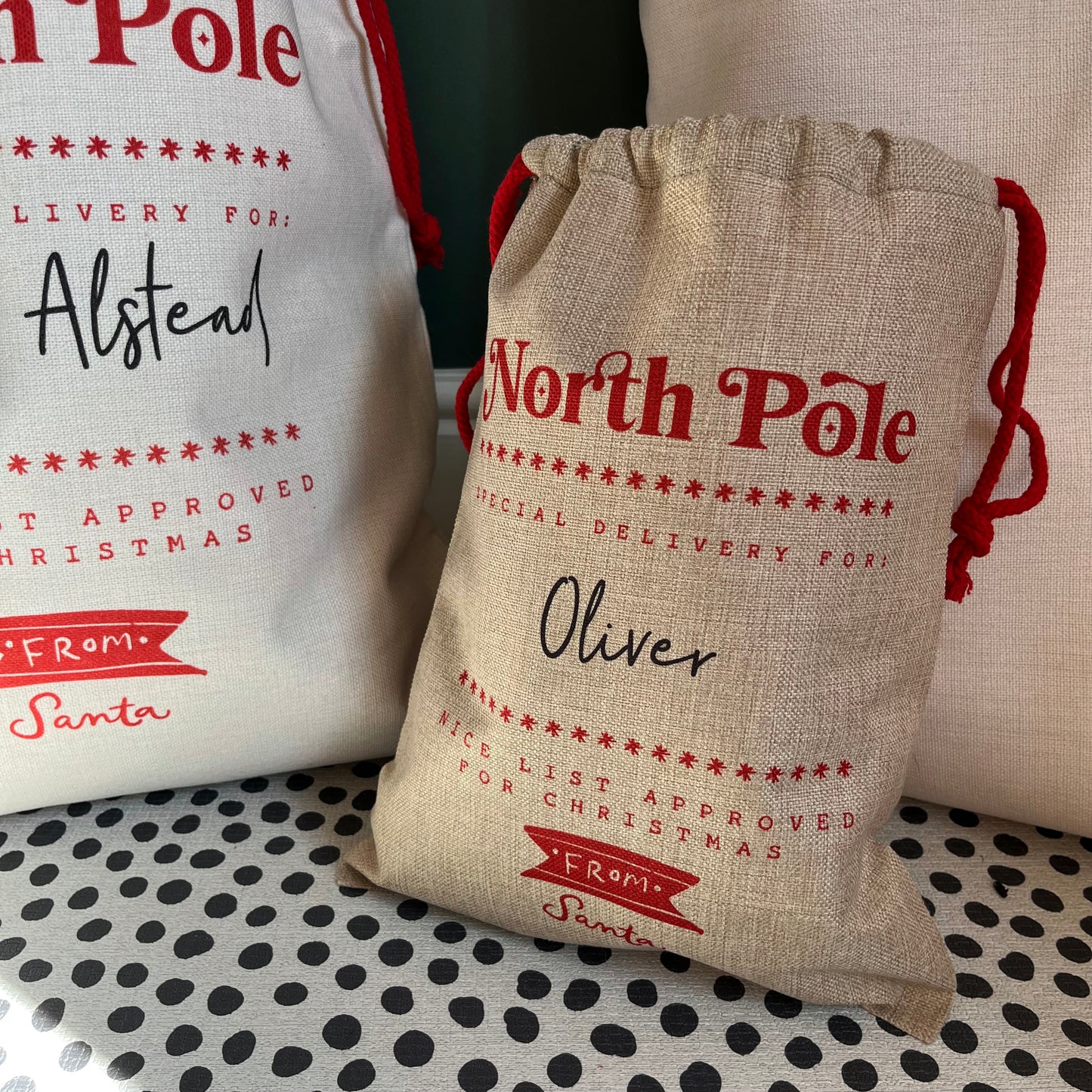 North Pole Personalised Christmas Sack