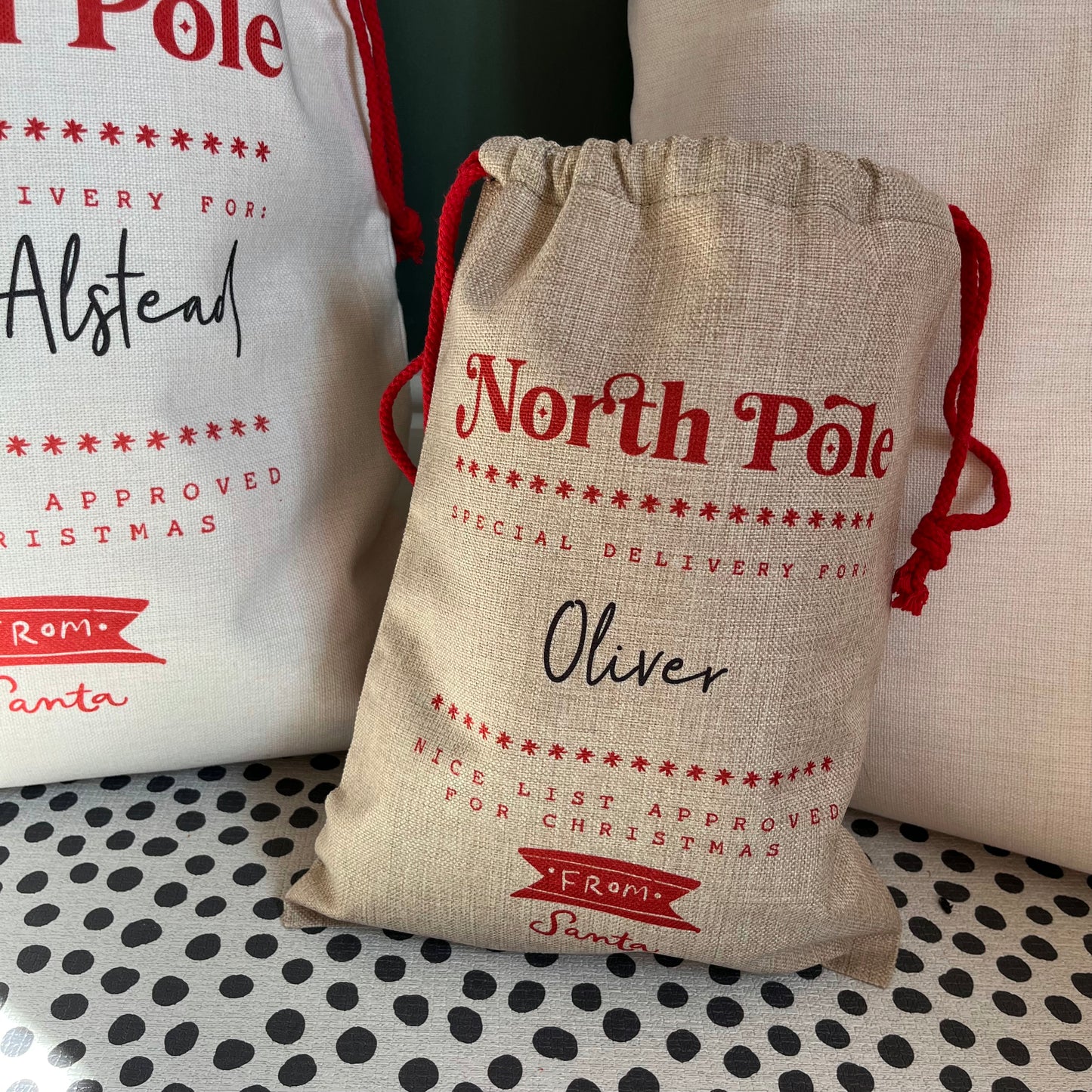 North Pole Personalised Christmas Sack