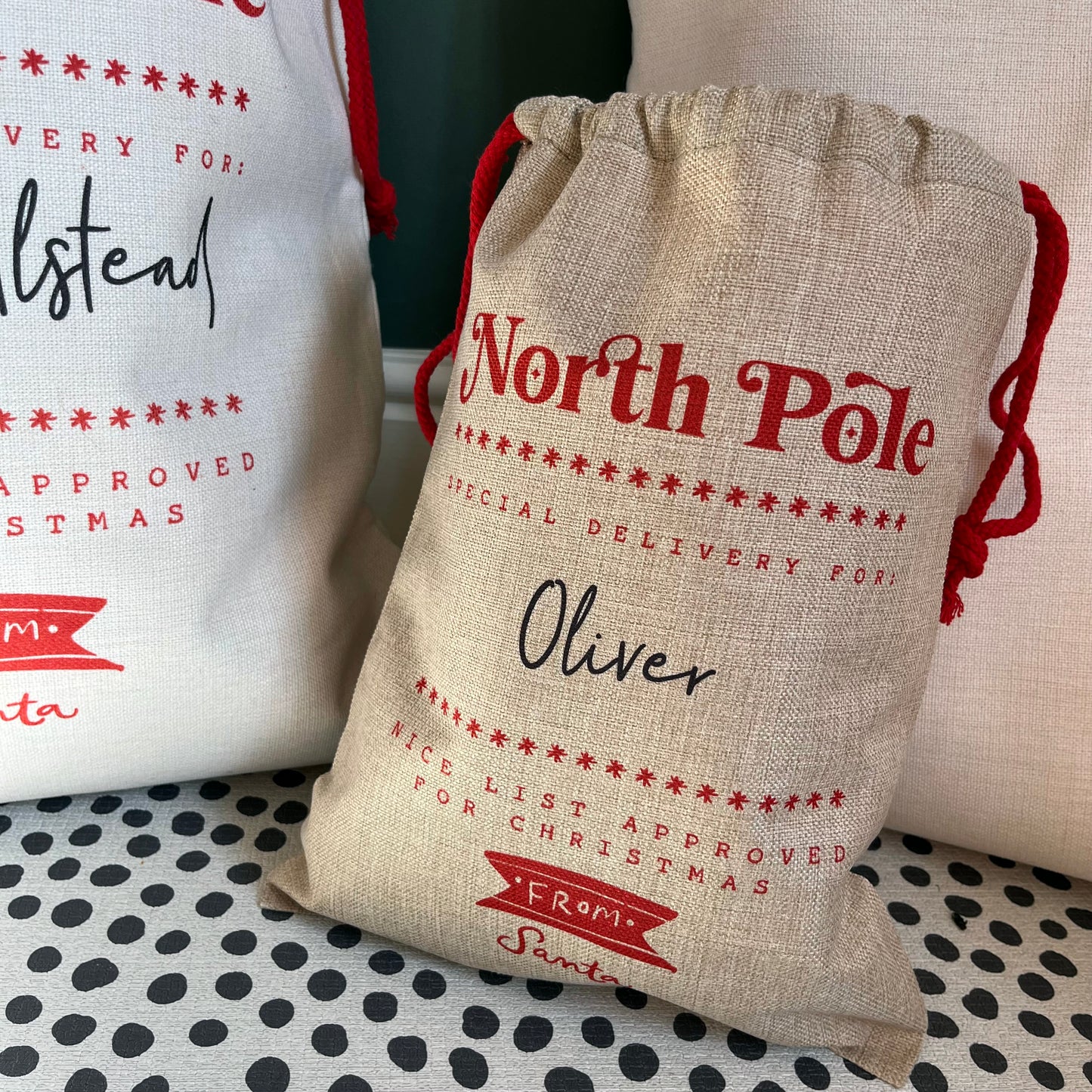North Pole Personalised Christmas Sack