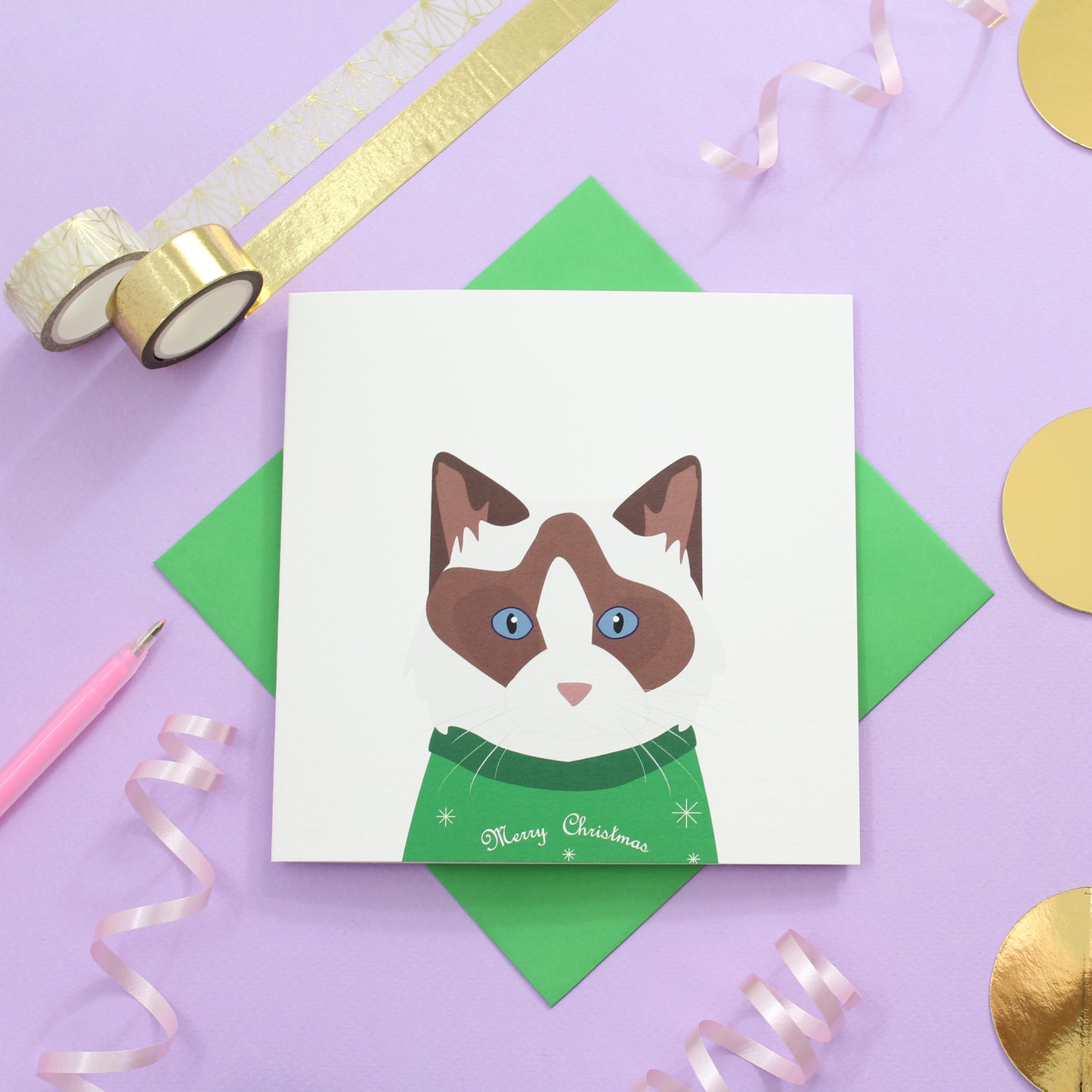 Cat Breed Christmas Card