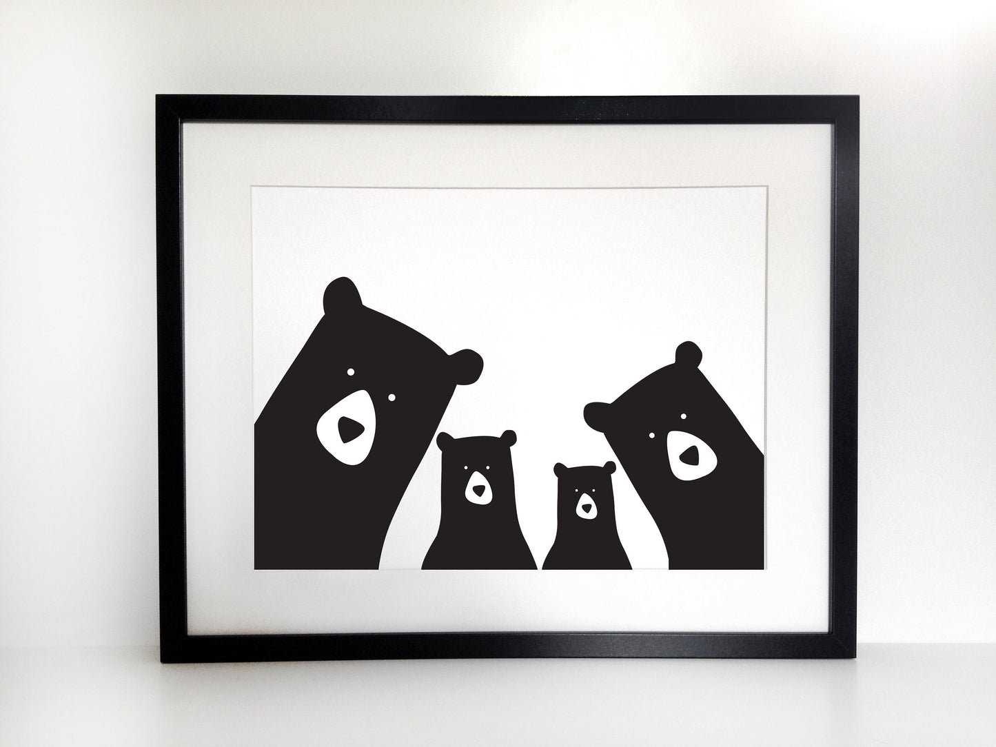 Personalised Bear Family Selfie Print