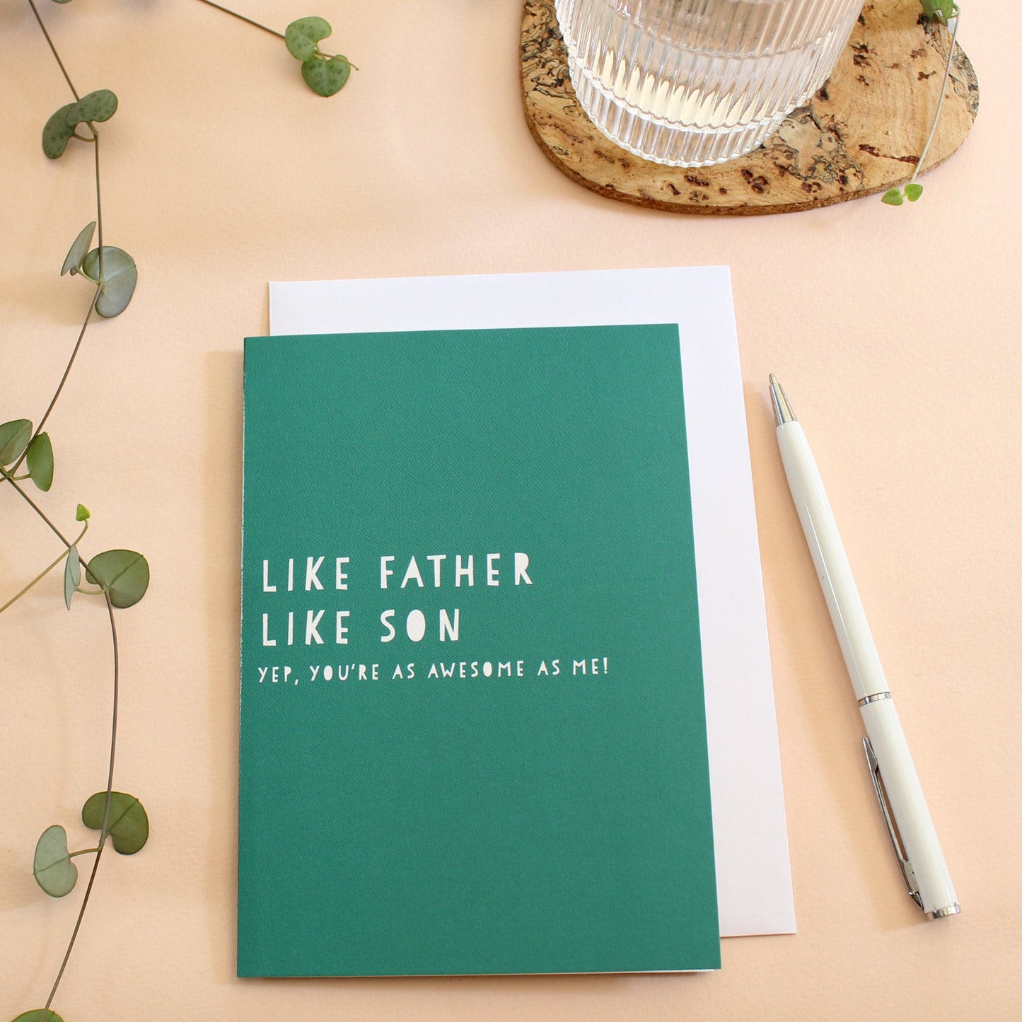 Like Father like Son, Funny Wordy Card