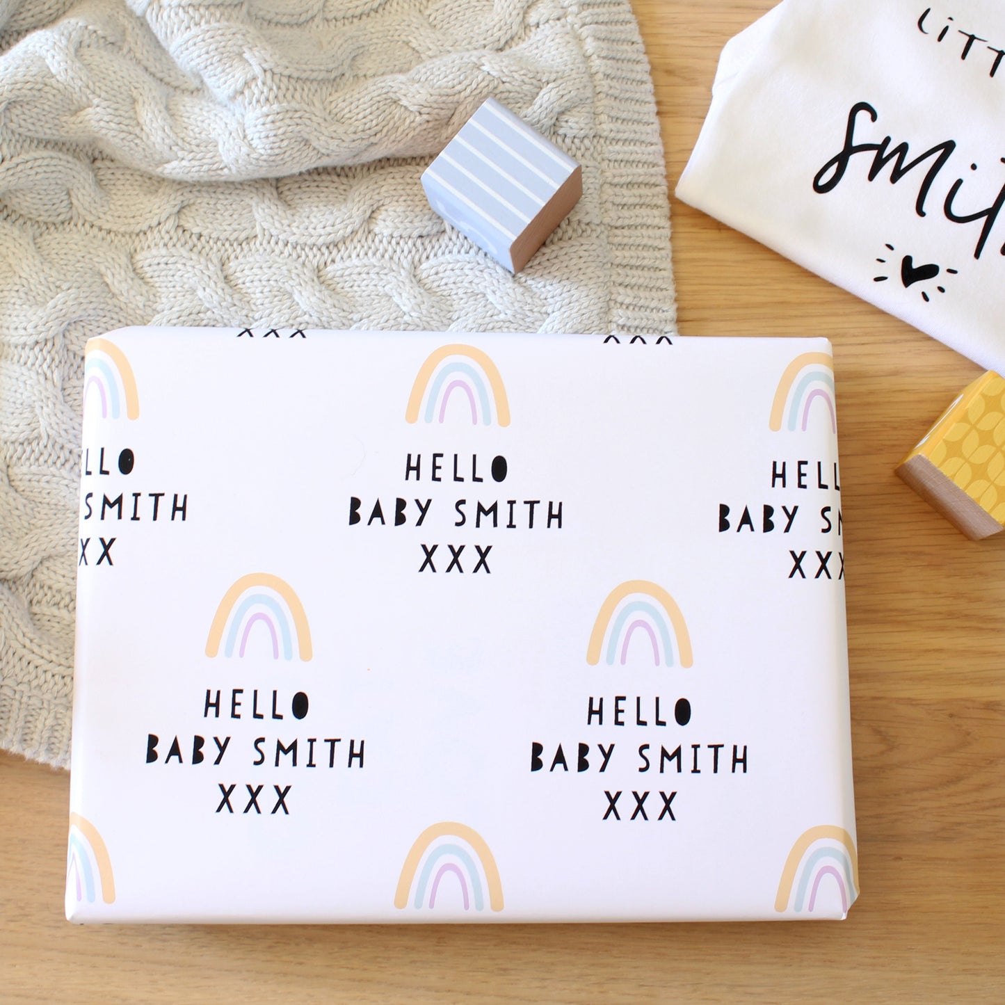 Personalised Rainbow Wrapping Paper