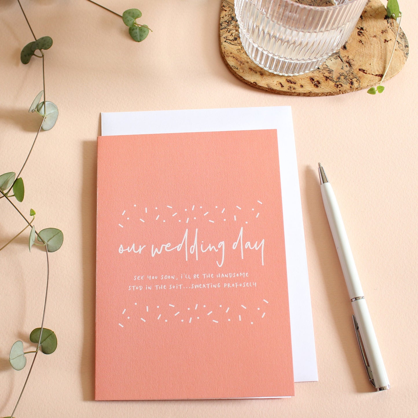 wedding day card for bride, Wordy Card