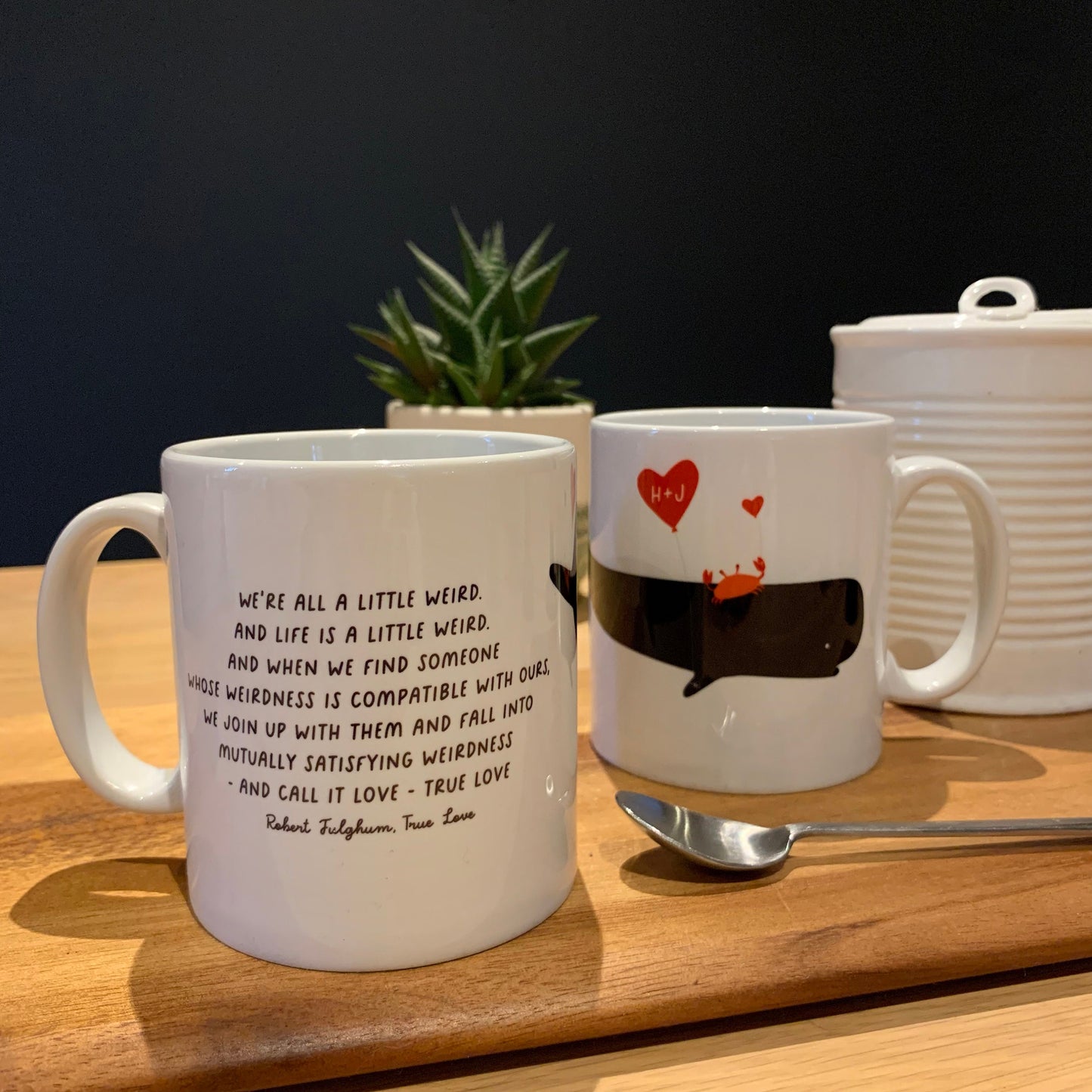 Personalised Weird Love crab and Whale Mug