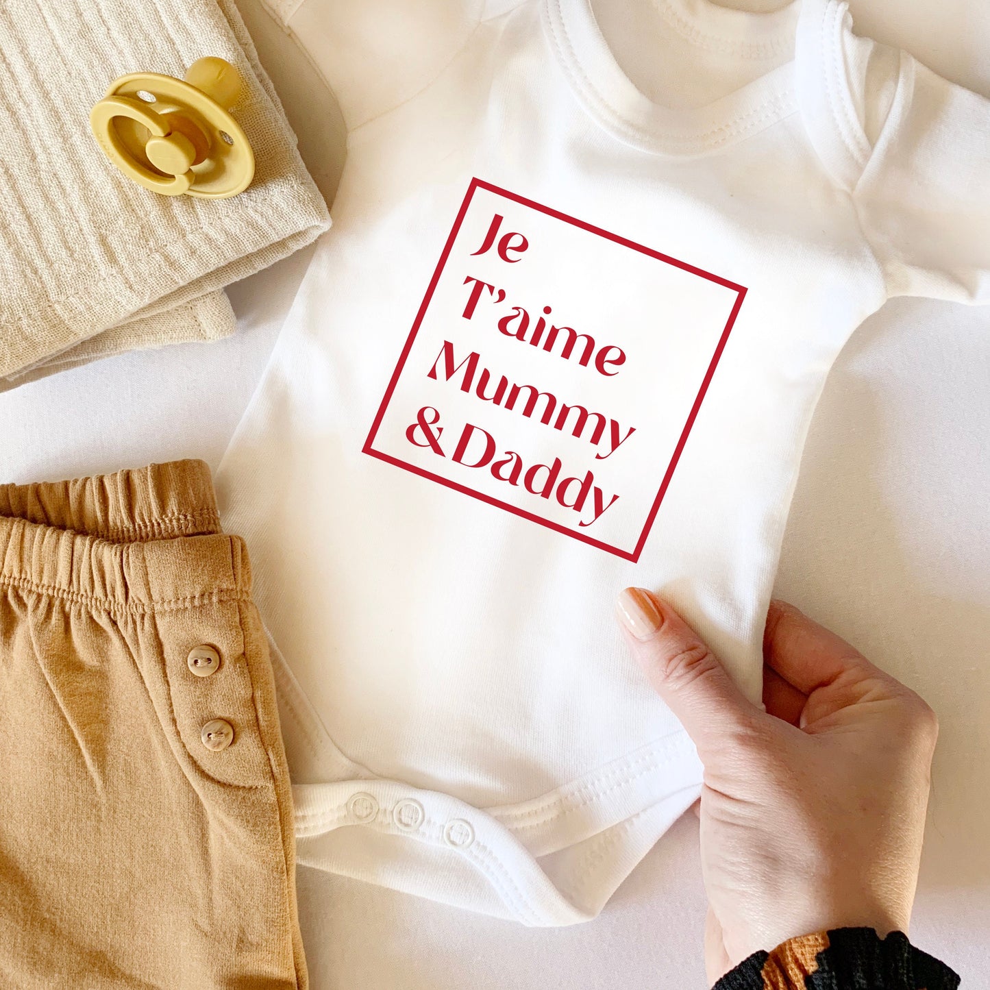 Je T'aime Personalised Baby grow