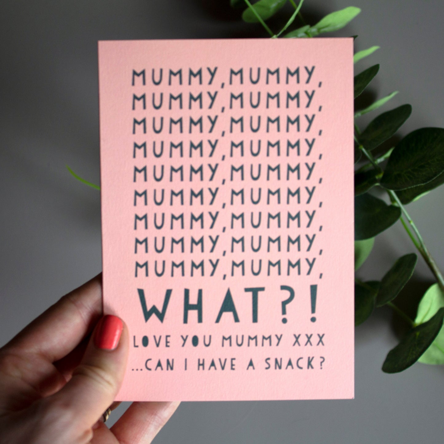 Funny Mummy Snack - Wordy Card