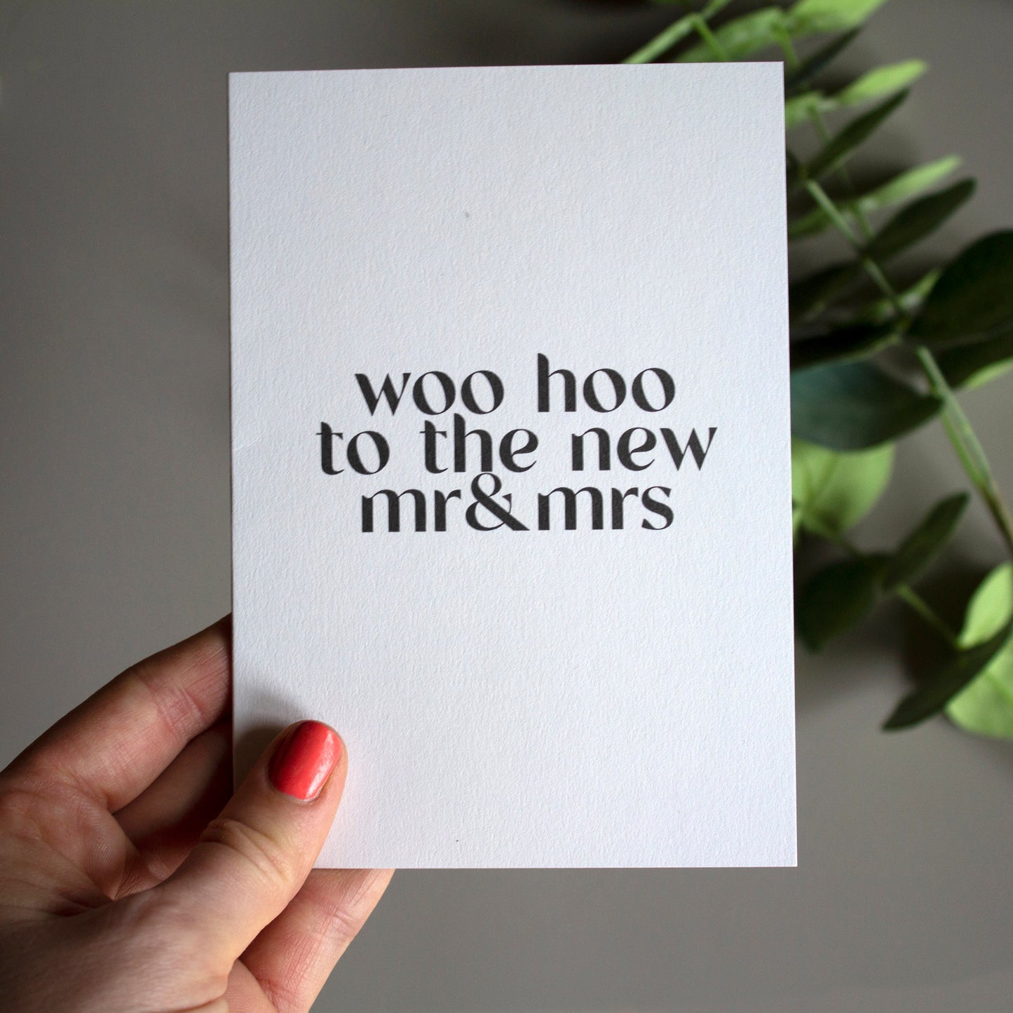 Woo hoo Wedding Day Wordy Card