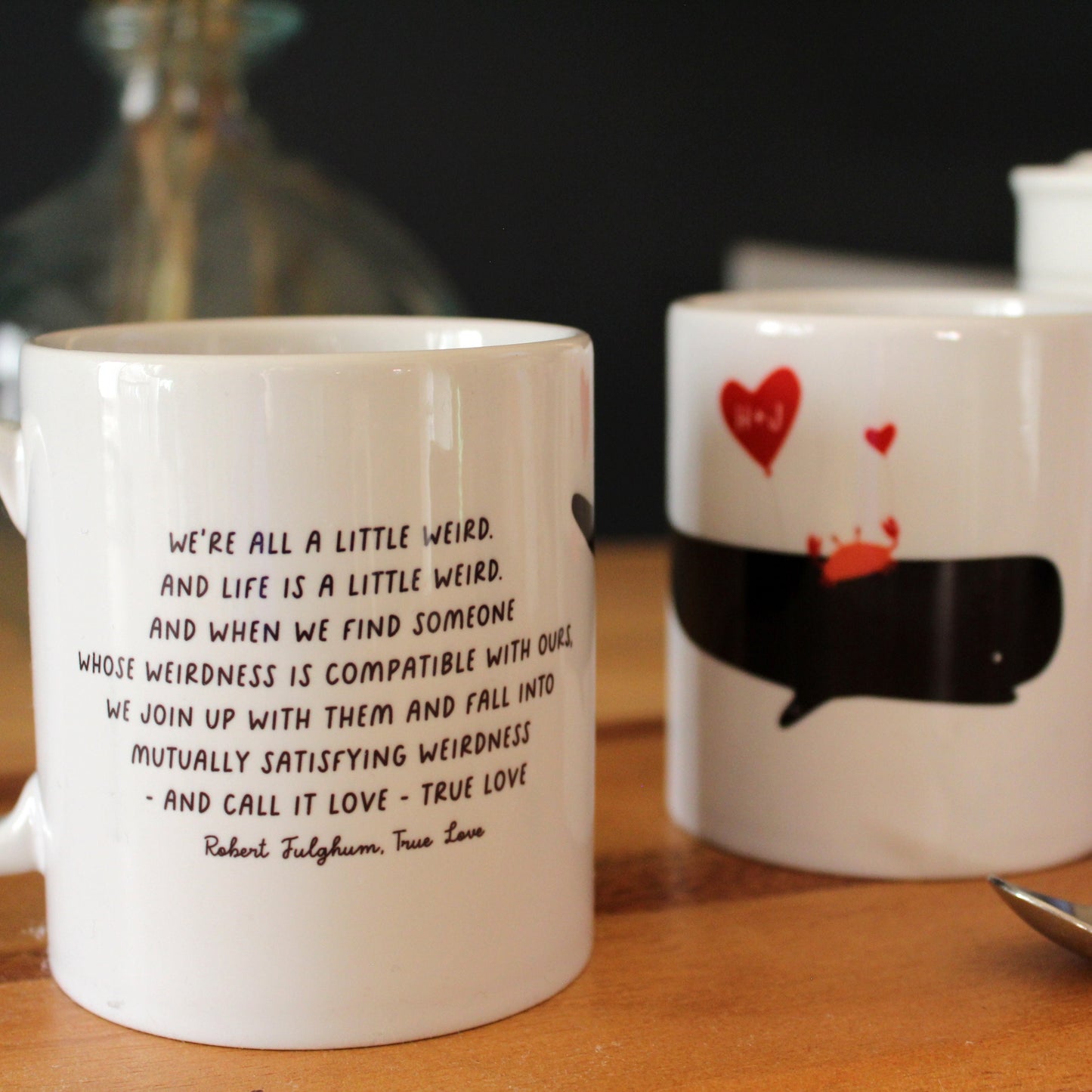 Personalised Weird Love crab and Whale Mug