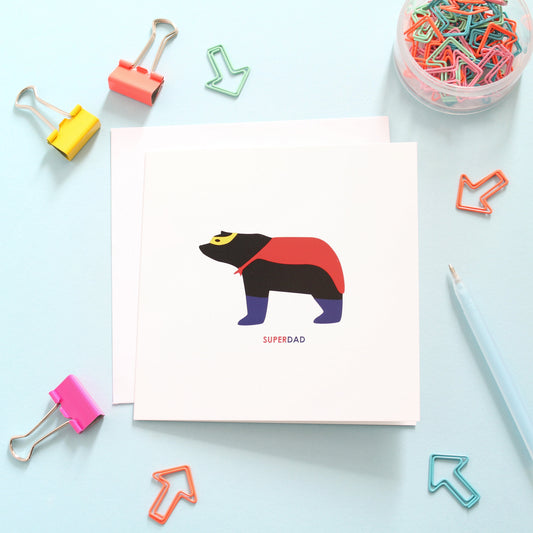 Super Dad, Father's Day Bear Card