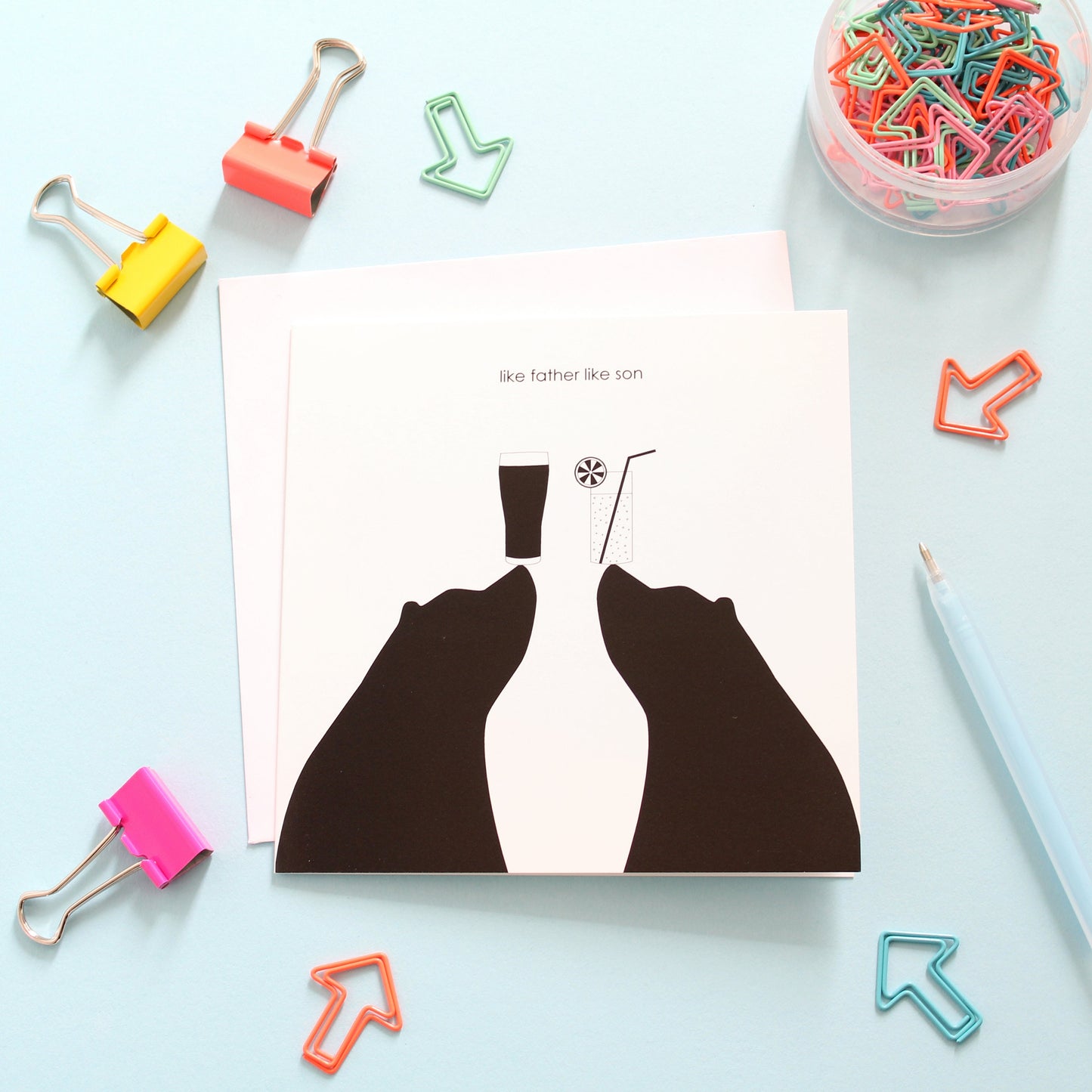 Daddy and Son, Father's Day Bear Card, like father like son