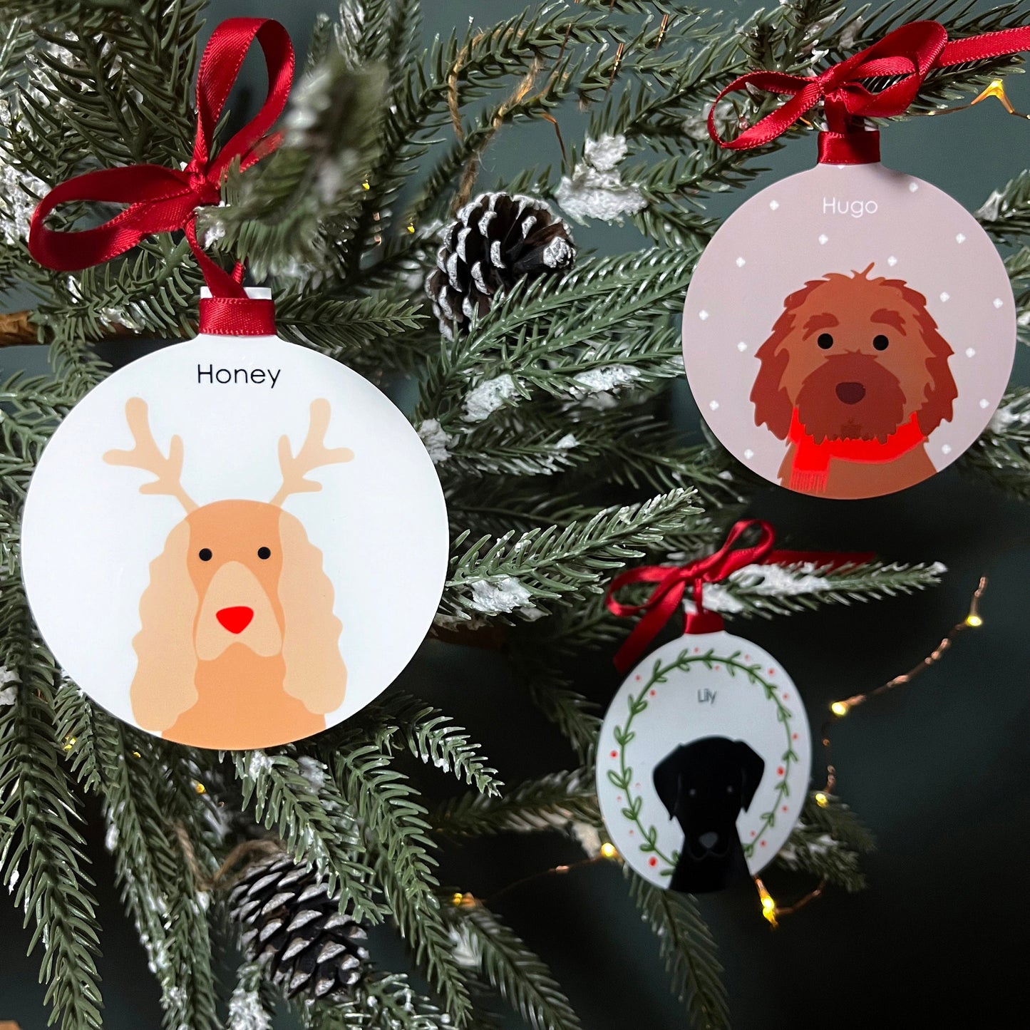 Personalised Dog Bauble / Christmas Tree Ornament