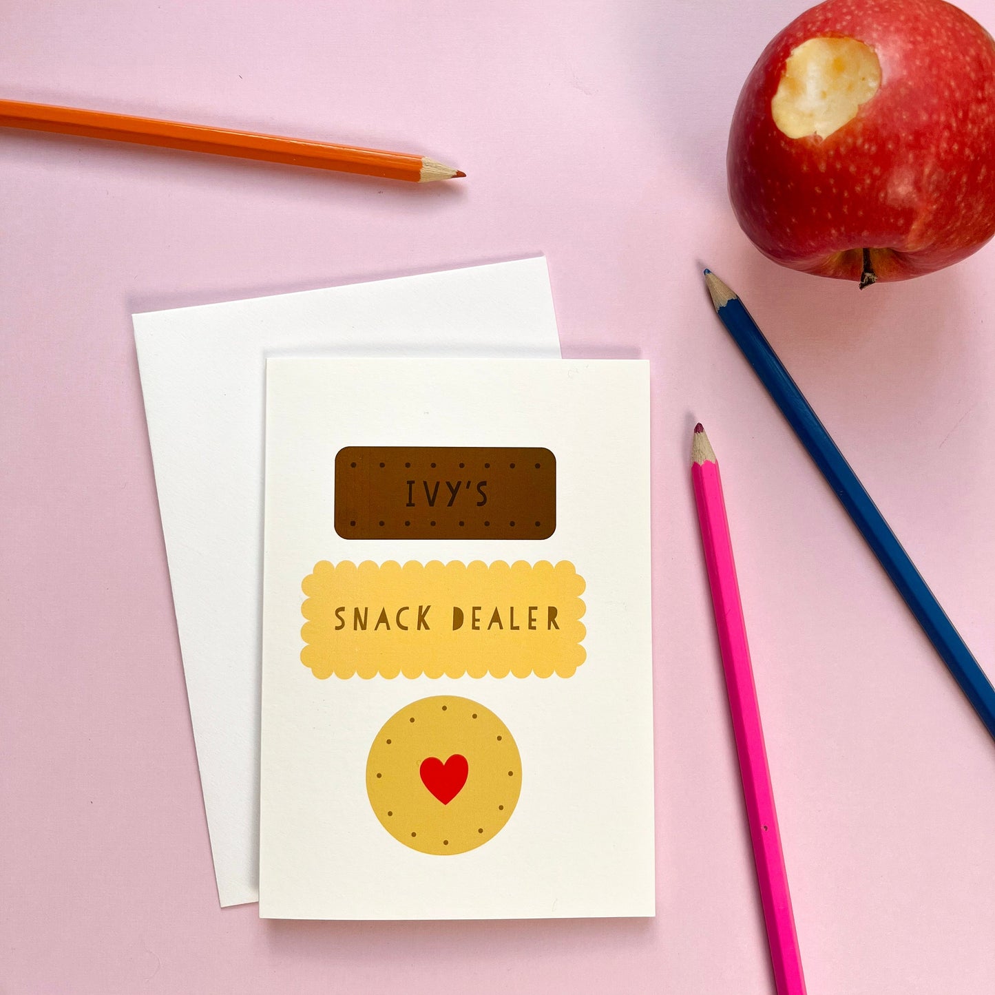 Personalised Funny Snack Dealer Card