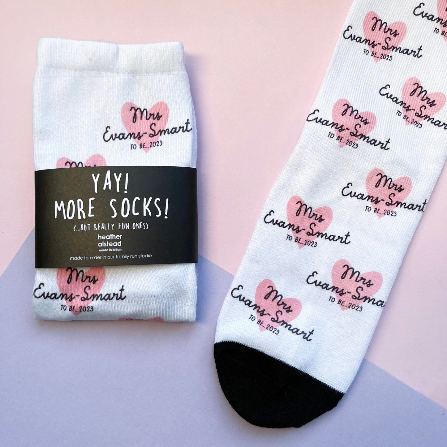 Personalised Bride To Be Socks