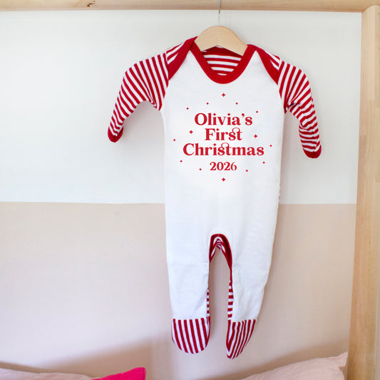 'Baby’s First Christmas 2026' Pyjamas Or Romper Suit