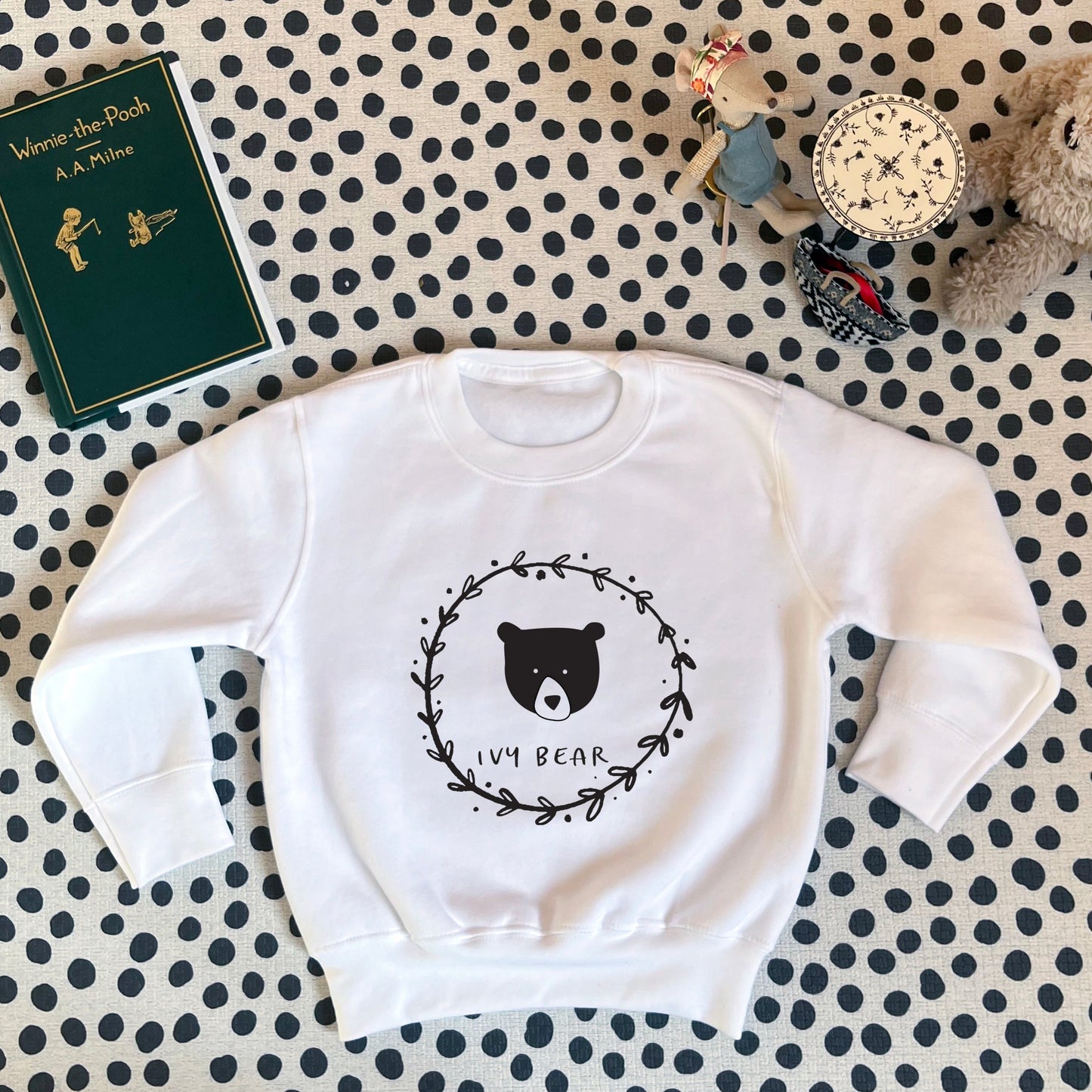 Personalised Botanical Bear Jumper