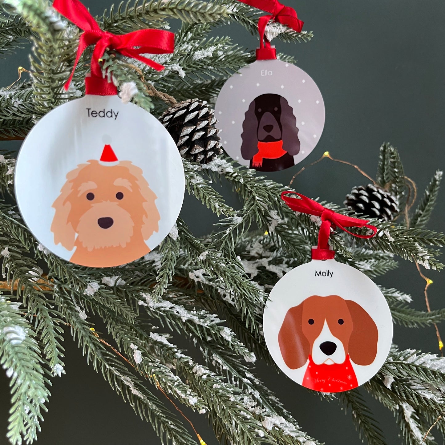 Personalised Dog Bauble / Christmas Tree Ornament