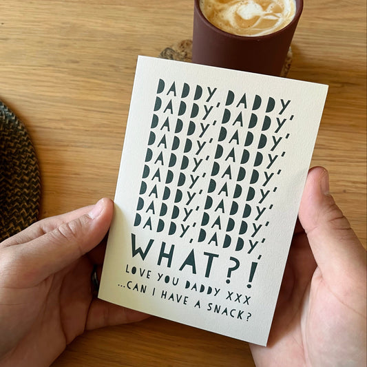 Funny Daddy Snack Card, Father's Day Wordy Card
