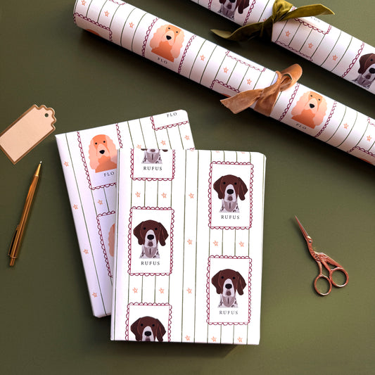 Personalised Dog Stamp Wrapping Paper