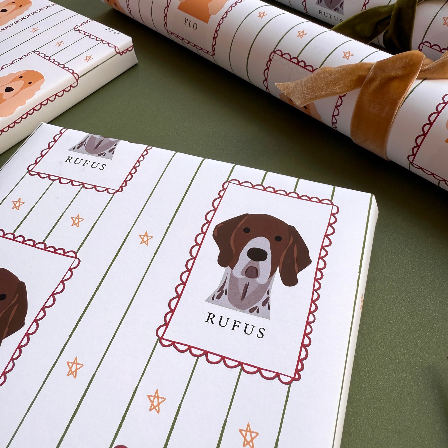 Personalised Dog Stamp Wrapping Paper