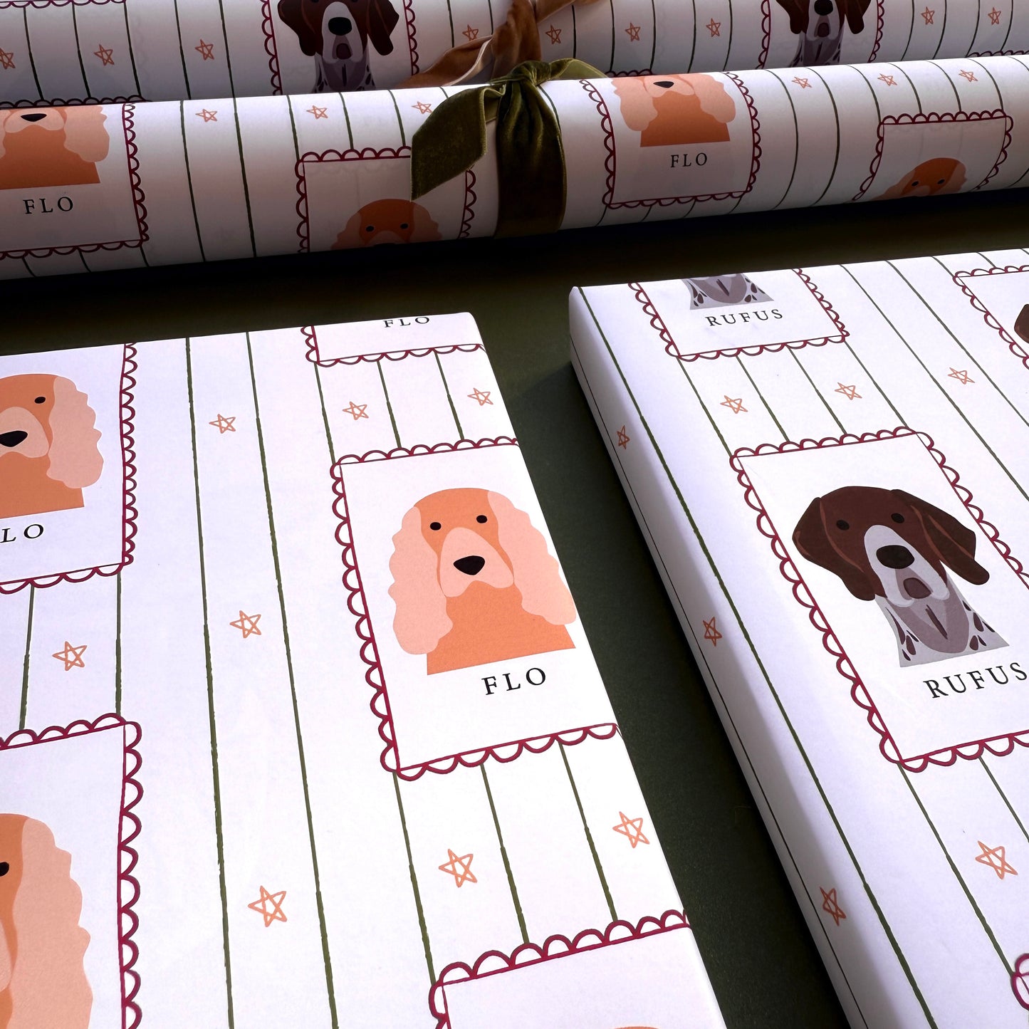 Personalised Dog Stamp Wrapping Paper