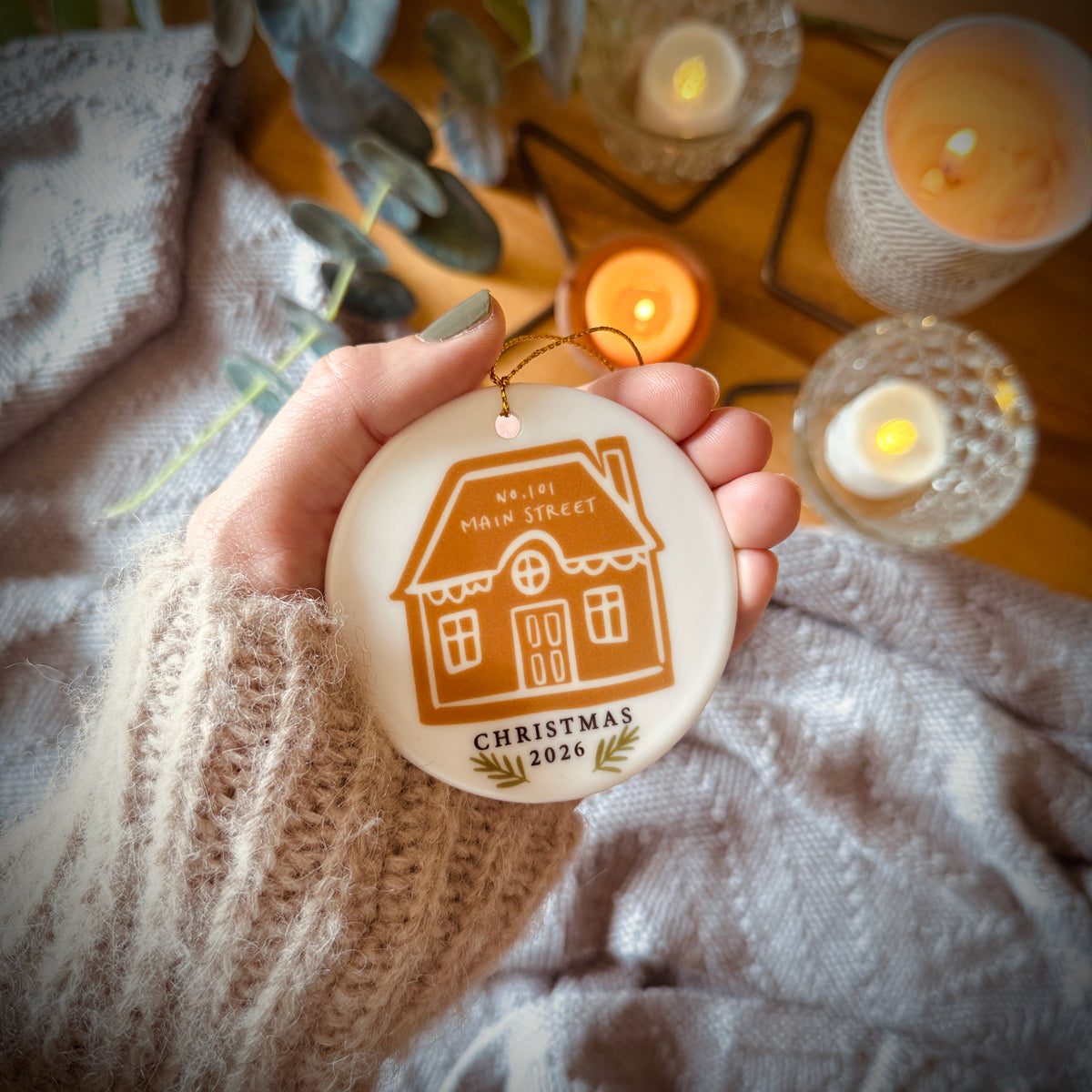 Personalised Gingerbread House Christmas Tree Decoration