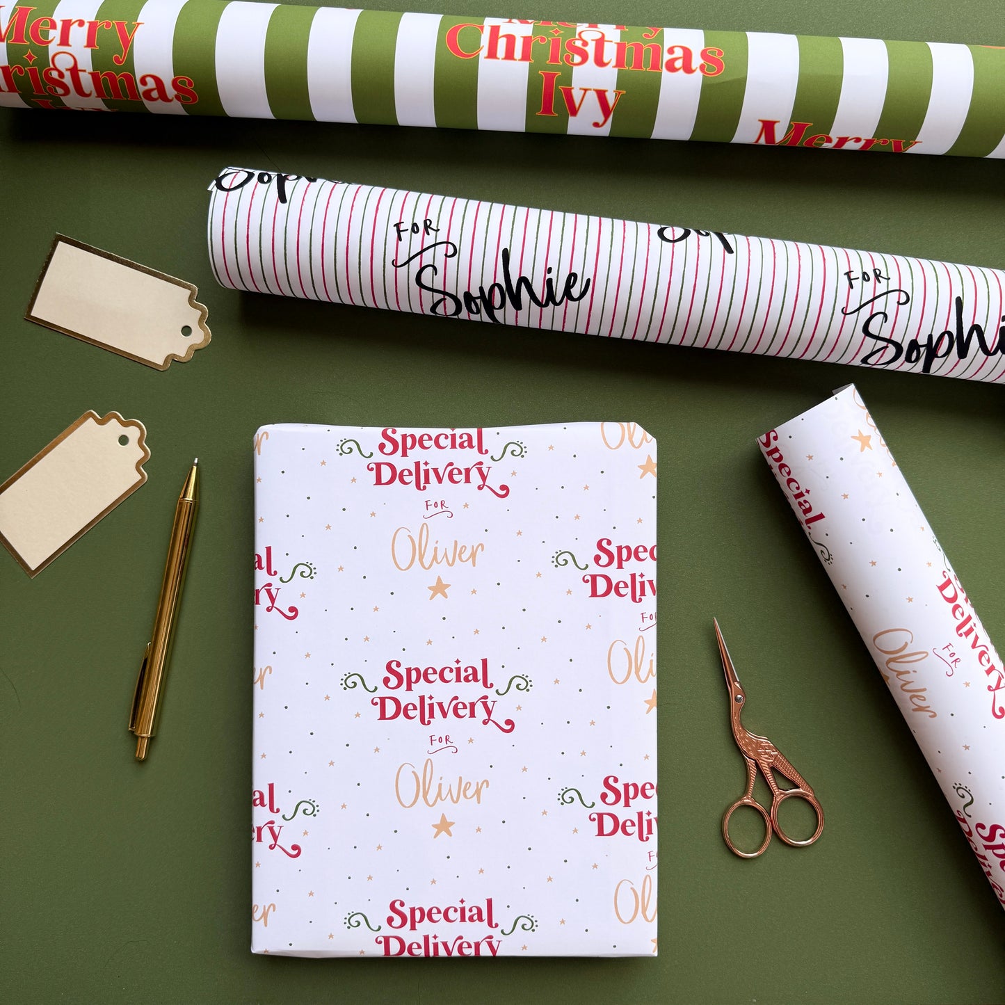 Personalised Special Delivery Christmas Wrapping Paper
