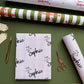 Personalised Name And Pin Stripe Christmas Paper