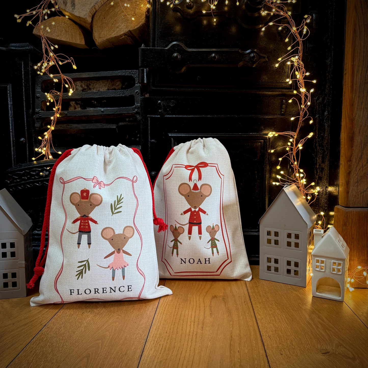 Personalised Christmas Eve Mouse Sack