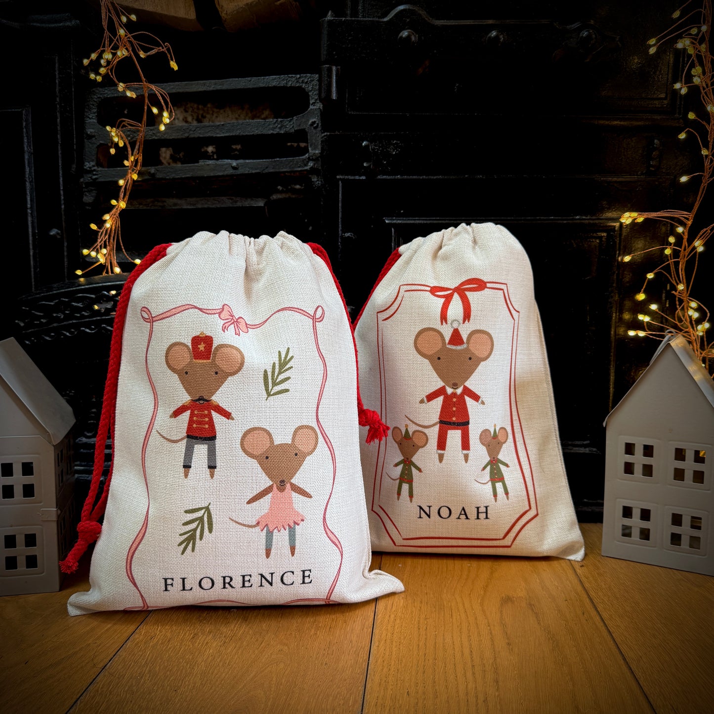 Personalised Christmas Eve Mouse Sack