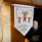 Personalised Santa Stop Here Santa and Elf Mouse Wall Hanging