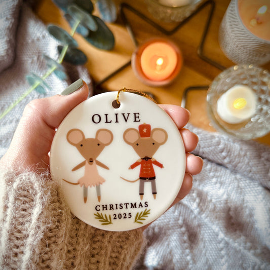 Personalised Nutcracker Mouse Christmas Tree Decoration