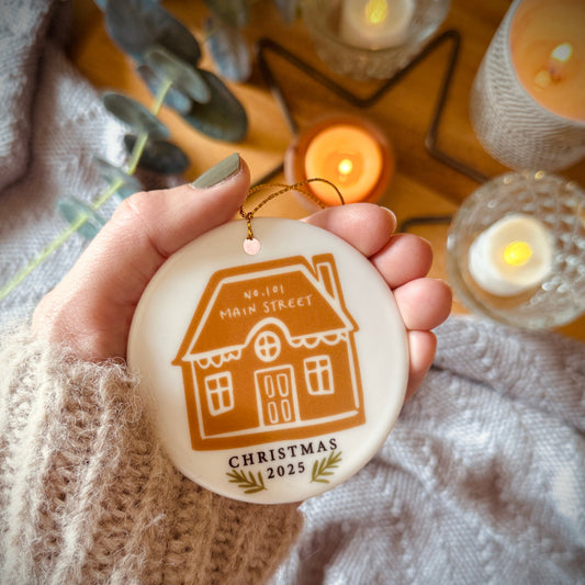 Personalised Gingerbread House Christmas Tree Decoration