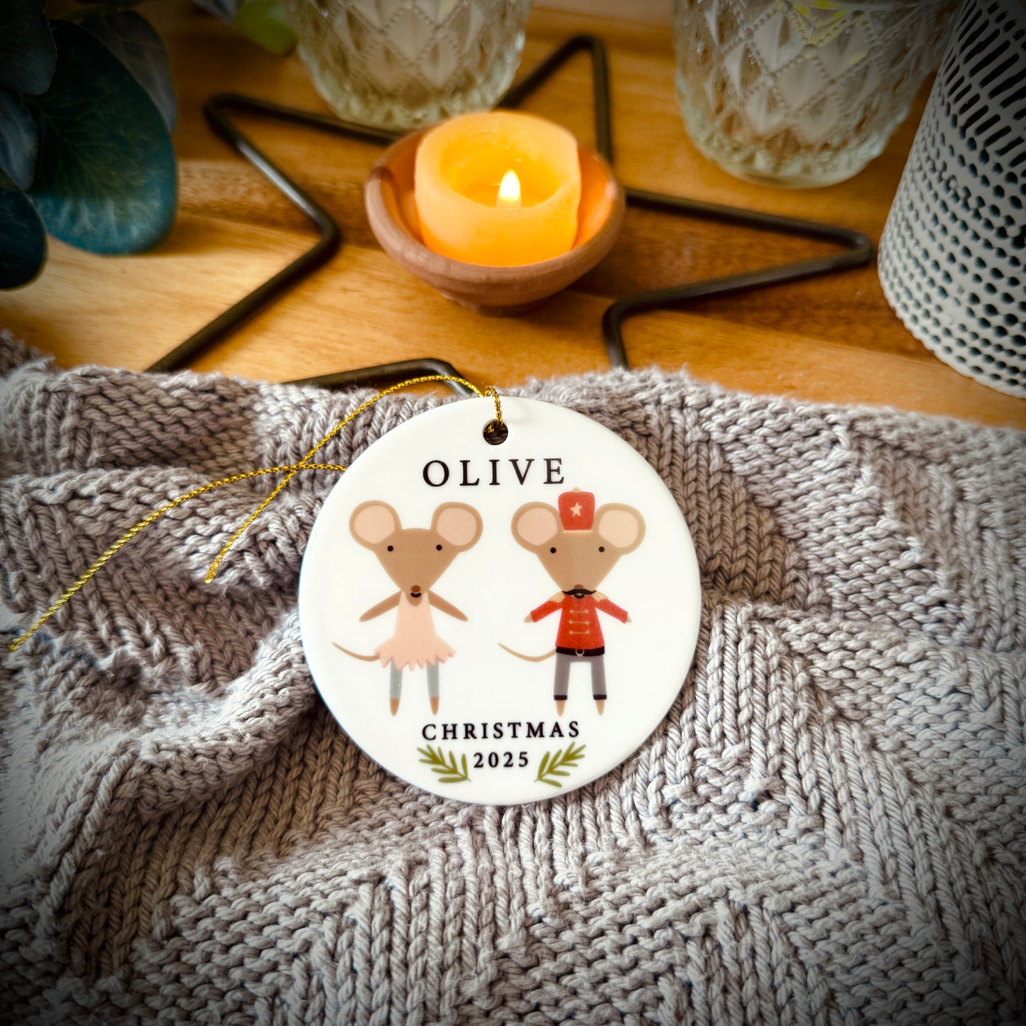 Personalised Nutcracker Mouse Christmas Tree Decoration