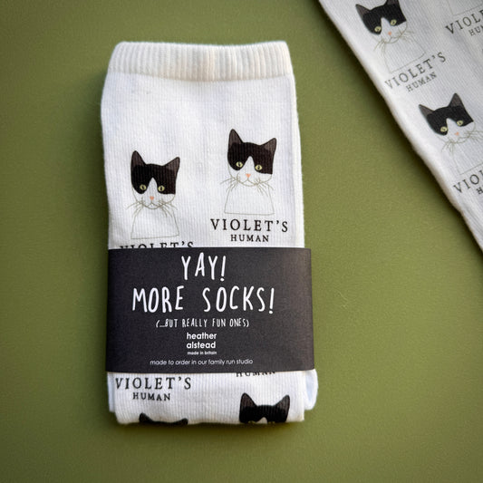 The Cat's Human Personalised Socks