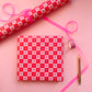 Luxury Checkered Heart Wrapping Paper