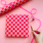 Luxury Checkered Heart Wrapping Paper