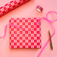 Luxury Checkered Heart Wrapping Paper