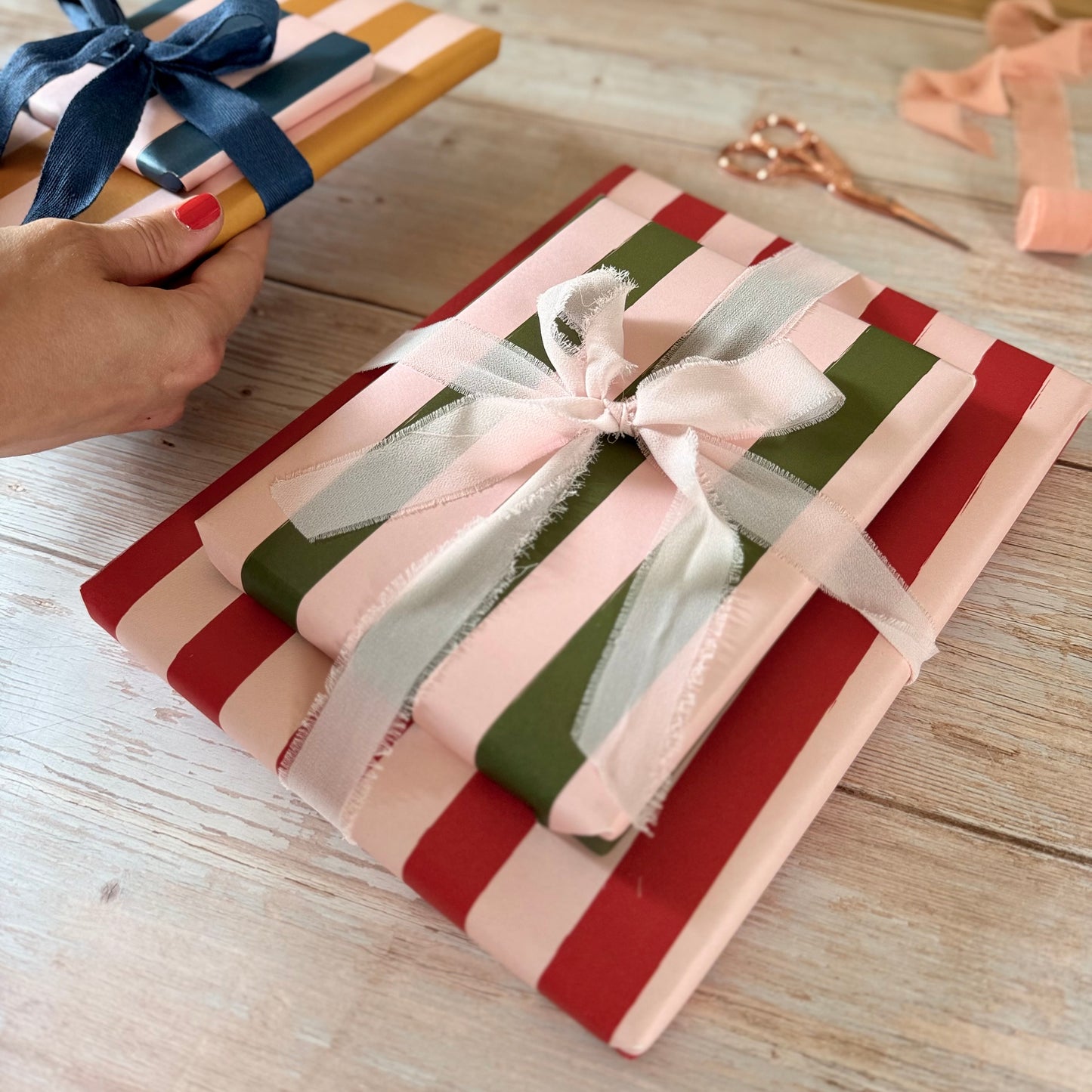 Luxury Candy Cane Striped Christmas Wrapping Paper