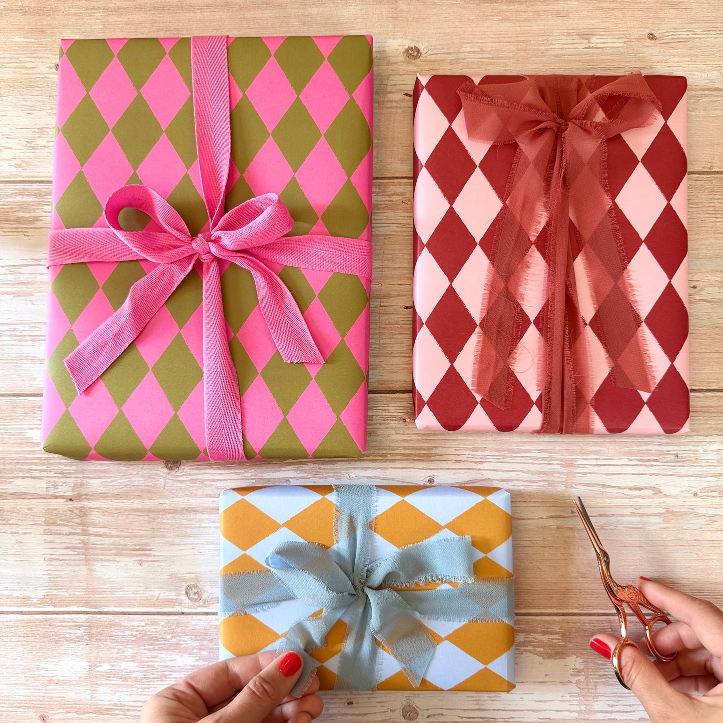 Luxury Harlequin Pattern Wrapping Paper