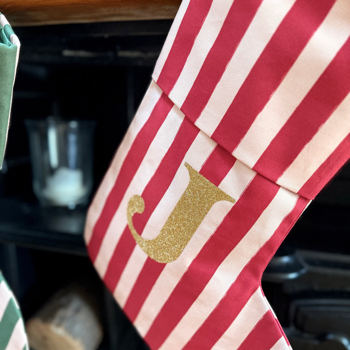 Personalised Luxury Striped Christmas Stocking