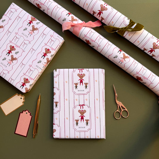 Personalised Christmas Mouse Wrapping Paper