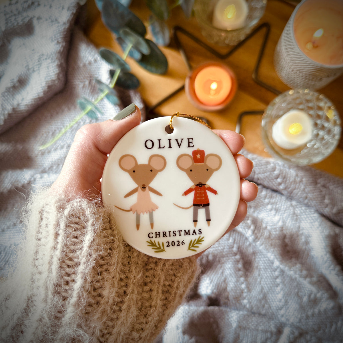 Personalised Nutcracker Mouse Christmas Tree Decoration