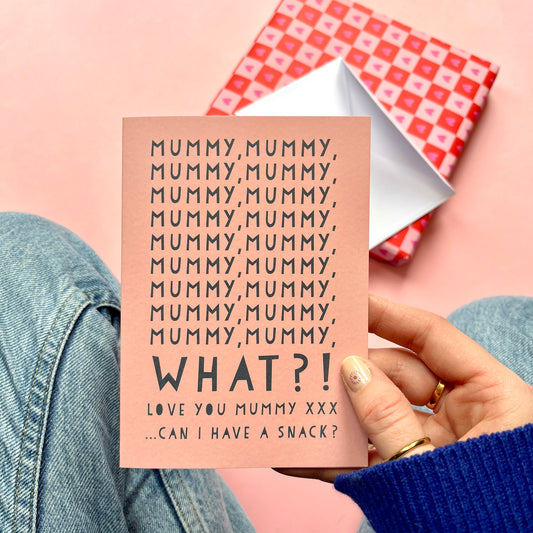 Funny Mummy Snack - Wordy Card