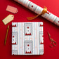 Personalised Christmas Santa Bear Stamp Wrapping Paper