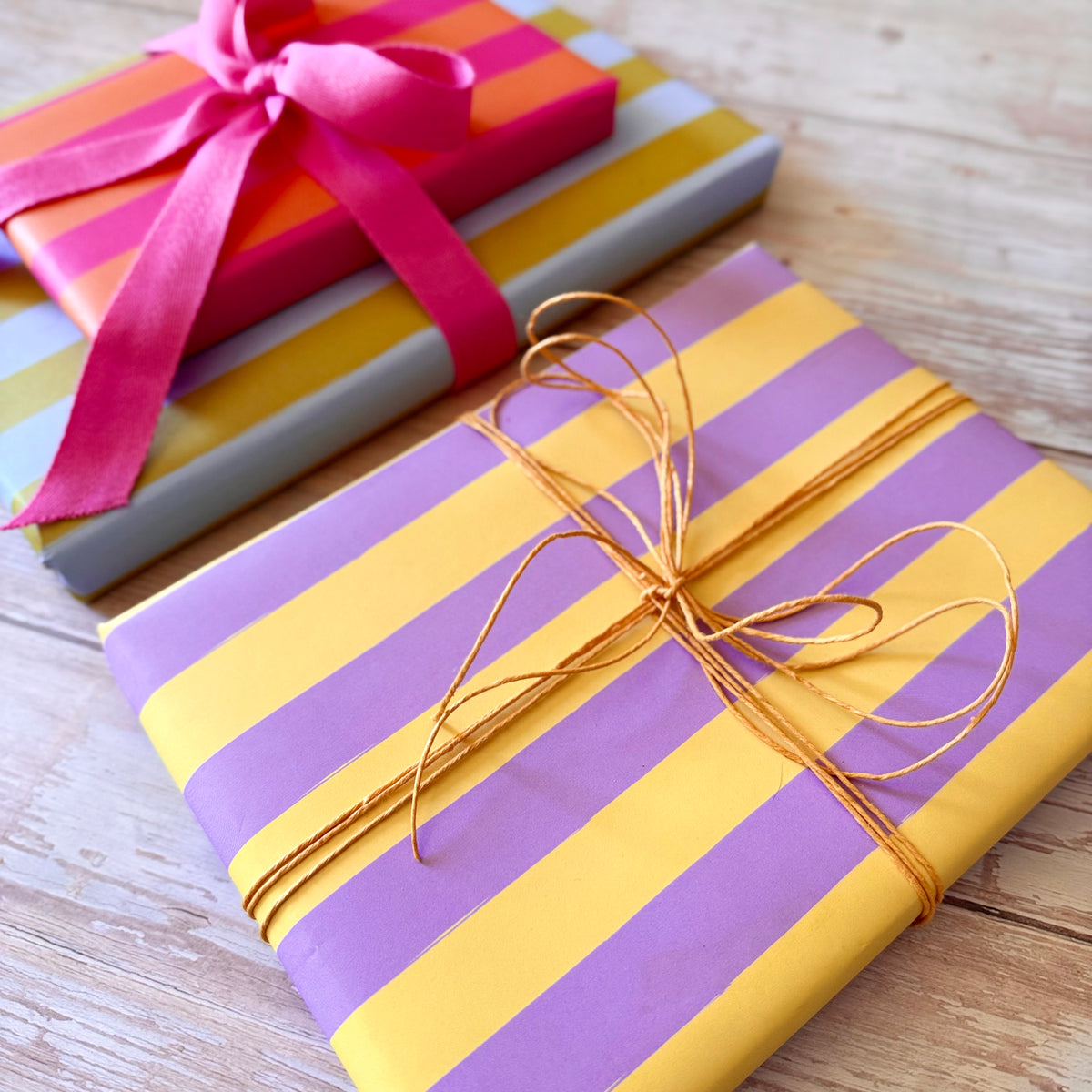 Luxury Candy Cane Bright Striped Christmas Wrapping Paper
